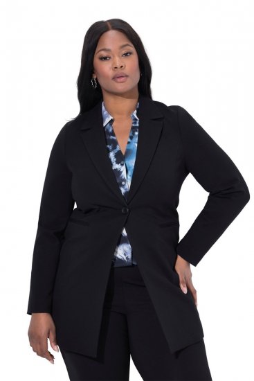Ulla Popken 844842 Jerseyblazer Schwarz - Blazer - Blazer in großen Größen für Damen