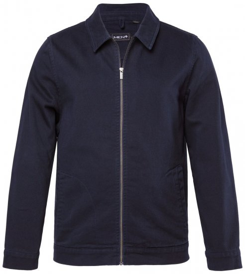 Men+ 876 Jeansjacke mit Reißverschluss Dunkelblau - Herren jacken - Herren Jacken in großen Größen