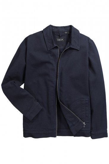 Men+ 876 Jeansjacke mit Reißverschluss Dunkelblau - Herren jacken - Herren Jacken in großen Größen