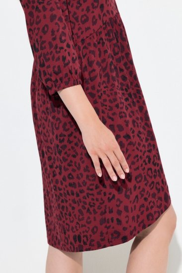 Ulla Popken 844945 Jerseykleid in A-Linie mit V-Ausschnitt Pflaume - Jerseykleider - 