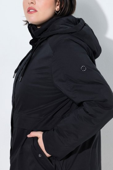 Ulla Popken 845111 Parka Schwarz - Mäntel - Damenmäntel in großen Größen
