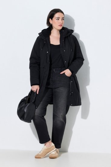 Ulla Popken 845111 Parka Schwarz - Mäntel - Damenmäntel in großen Größen