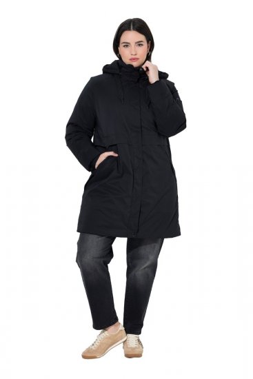 Ulla Popken 845111 Parka Schwarz - Mäntel - Damenmäntel in großen Größen