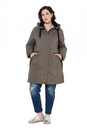 Ulla Popken 845111 Parka Dunkelgrün - Mäntel - Damenmäntel in großen Größen