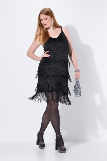 Ulla Popken 845152 Ärmelloses Kleid Schwarz - Abendkleider - Abendkleider in großen Größen
