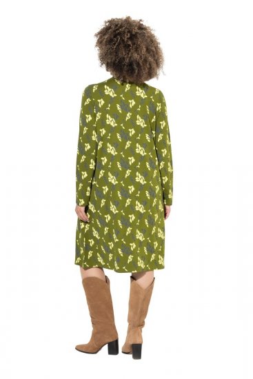 Ulla Popken 845190 Geblümtes Jerseykleid Türkis - Jerseykleider - 