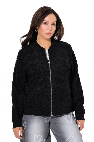 Ulla Popken 845262 Teddyjacke Schwarz - Jacken - Damenjacken in großen Größen