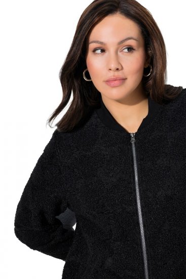 Ulla Popken 845262 Teddyjacke Schwarz - Jacken - Damenjacken in großen Größen