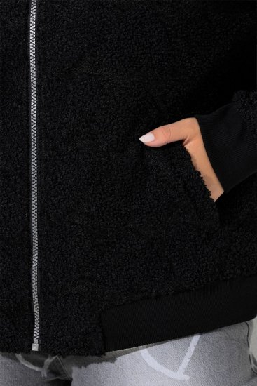 Ulla Popken 845262 Teddyjacke Schwarz - Jacken - Damenjacken in großen Größen