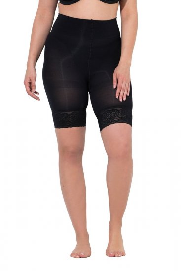 Ulla Popken 845319 Anti-Scheuer-Radler mit Spitze Schwarz - Anti-Scheuer-Radler - 