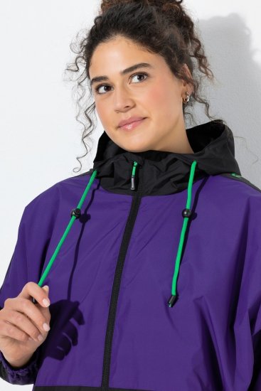 Ulla Popken 845648 Windbreaker mit Fledermausärmeln Flieder - Jacken - Damenjacken in großen Größen