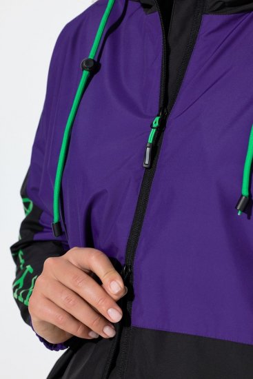 Ulla Popken 845648 Windbreaker mit Fledermausärmeln Flieder - Jacken - Damenjacken in großen Größen