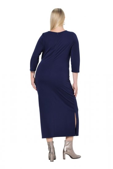 Ulla Popken 845705 Jerseykleid Dunkelblau - Midikleider - Midikleider für Damen in großen Größen