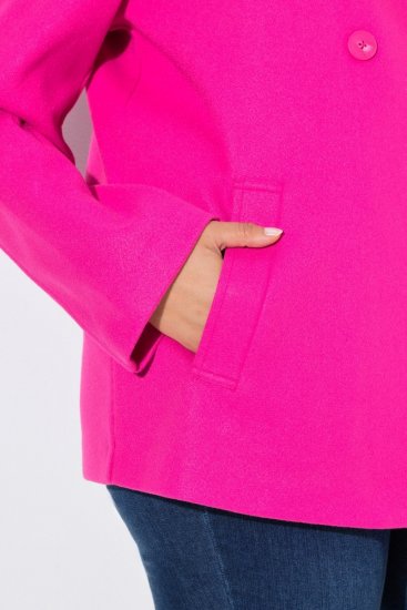 Ulla Popken 846021 Fleecemantel Rosa - Mäntel - Damenmäntel in großen Größen