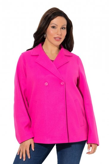 Ulla Popken 846021 Fleecemantel Rosa - Mäntel - Damenmäntel in großen Größen