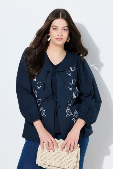 Ulla Popken 846197 Jacke Dunkelblau - Jacken - Damenjacken in großen Größen