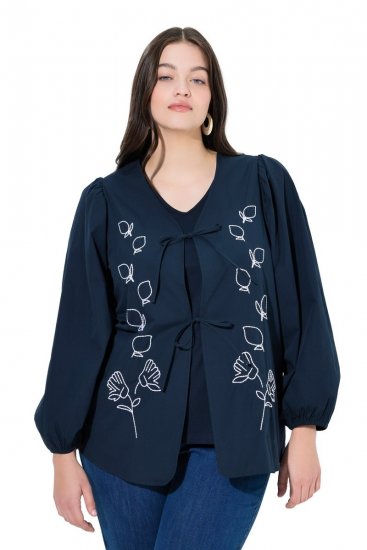 Ulla Popken 846197 Jacke Dunkelblau - Jacken - Damenjacken in großen Größen