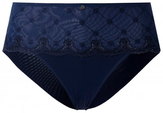 Ulla Popken 846235 Hipster-Slips mit Spitze Dunkelblau - Slips - 