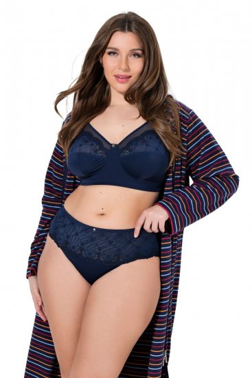 Ulla Popken 846235 Hipster-Slips mit Spitze Dunkelblau - Slips - 