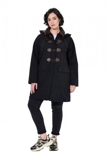 Ulla Popken 846278 Softshellmantel Schwarz - Mäntel - Damenmäntel in großen Größen