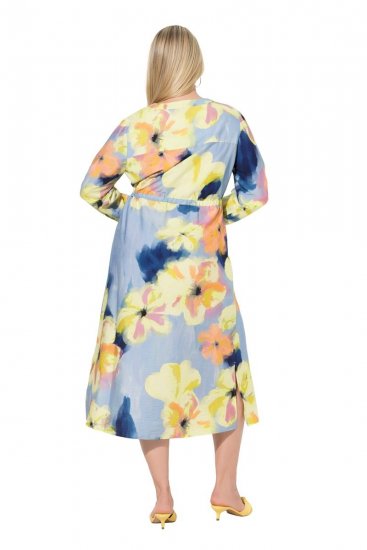 Ulla Popken 846330 Geblümtes Maxikleid Hellblau - Maxikleider - Maxikleider in großen Größen
