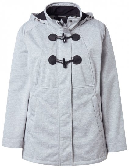 Ulla Popken 846744 Softshelljacke Grau meliert - Jacken - Damenjacken in großen Größen