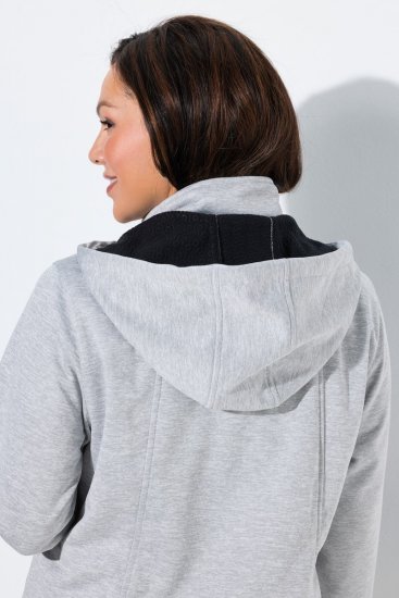 Ulla Popken 846744 Softshelljacke Grau meliert - Jacken - Damenjacken in großen Größen