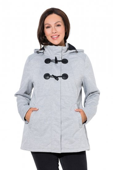 Ulla Popken 846744 Softshelljacke Grau meliert - Jacken - Damenjacken in großen Größen