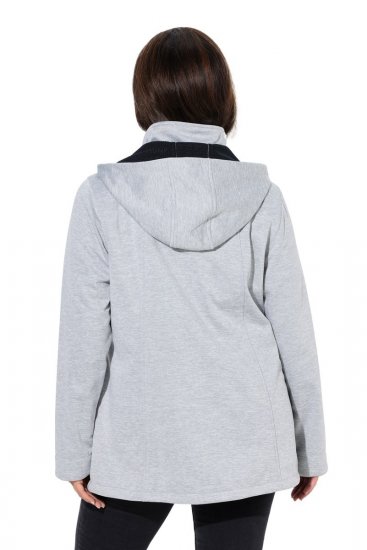 Ulla Popken 846744 Softshelljacke Grau meliert - Jacken - Damenjacken in großen Größen