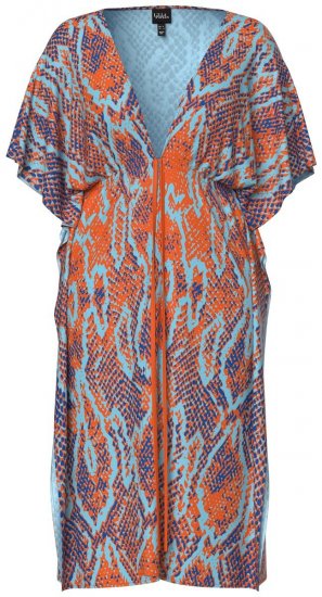 Ulla Popken 846826 Kleid mit Animal-Print Orange - Kaftane - 