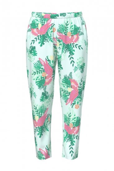 Ulla Popken 846971 Pyjama mit Muster Hellgrün - Pyjama/Loungewear - 