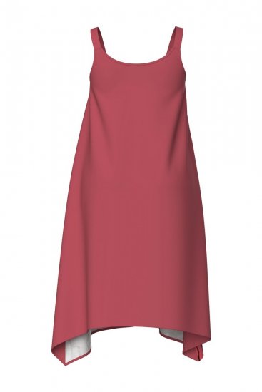Ulla Popken 847481 Gemustertes Kleid Rot - Minikleider - Minikleider in großen Größen