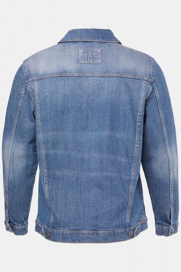 STHUGE 847739 Jeansjacke im Vintage-Look Hellblau - Herren jacken - Herren Jacken in großen Größen