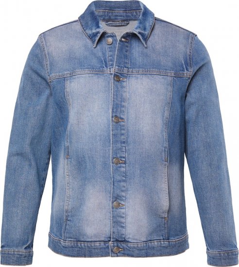 STHUGE 847739 Jeansjacke im Vintage-Look Hellblau - Herren jacken - Herren Jacken in großen Größen