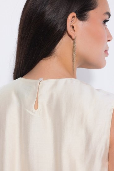 Ulla Popken 847918 Geblümtes Chiffonkleid Wollweiß - Sommerkleider - Sommerkleider in großen Größen