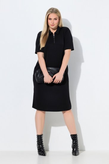 Ulla Popken 848105 Sweatkleid Schwarz - Kleider - Kleider für alle Größen