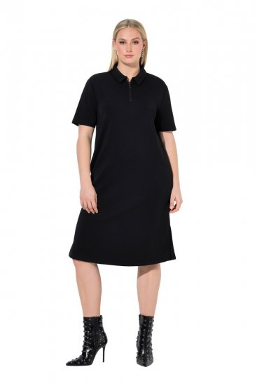 Ulla Popken 848105 Sweatkleid Schwarz - Kleider - Kleider für alle Größen