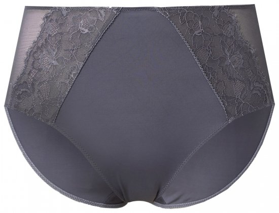 Ulla Popken 848693 Slips mit Spitze Anthrazit - Slips - 