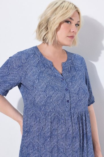 Ulla Popken 848724 Gemustertes Kleid Mehrfarbig - Kleider - Kleider für alle Größen