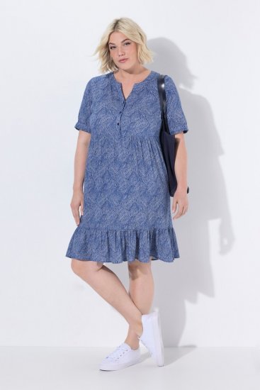 Ulla Popken 848724 Gemustertes Kleid Mehrfarbig - Kleider - Kleider für alle Größen