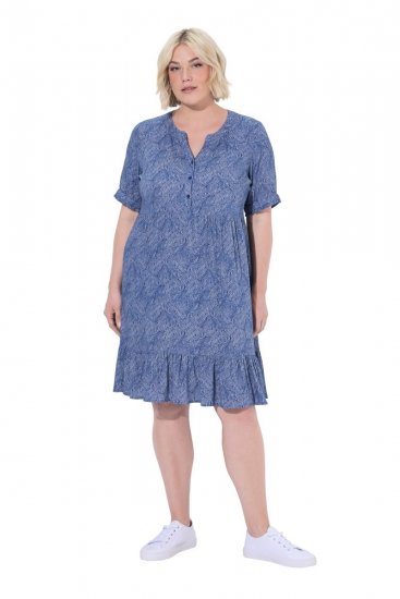 Ulla Popken 848724 Gemustertes Kleid Mehrfarbig - Kleider - Kleider für alle Größen