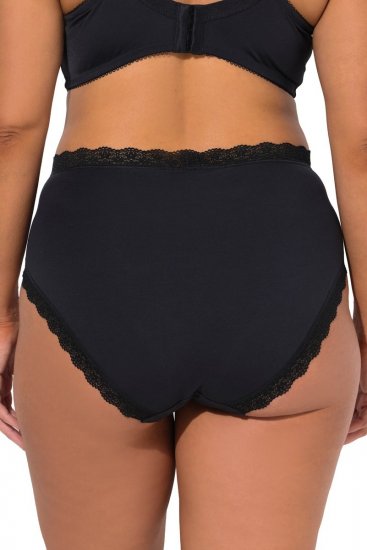 Ulla Popken 848803 Slips mit Spitze 3er-Pack Schwarz - Slips - 