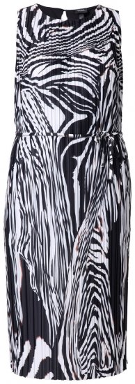 Ulla Popken 848948 Kleid mit Animal-Print Schwarz - Sommerkleider - Sommerkleider in großen Größen