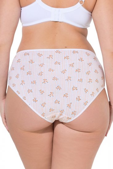 Ulla Popken 849098 Geblümte Slips 6er-Pack Orange - Slips - 
