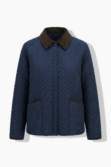 Ulla Popken 849111 Steppjacke Dunkelblau - Jacken - Damenjacken in großen Größen