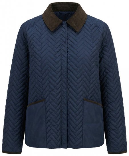 Ulla Popken 849111 Steppjacke Dunkelblau - Jacken - Damenjacken in großen Größen