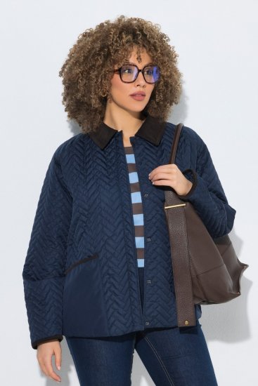 Ulla Popken 849111 Steppjacke Dunkelblau - Jacken - Damenjacken in großen Größen