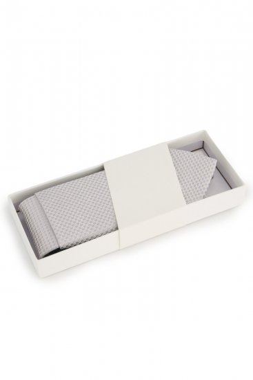JP1880 849125 Krawatten-Set extralang Mattsilber - Krawatten und Fliegen - 
