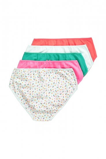 Ulla Popken 849140 Geblümte Slips 5er-Pack Wollweiß - Slips - 
