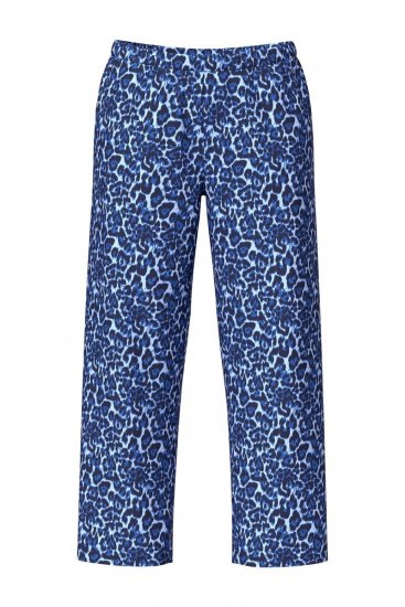 Ulla Popken 849144 Pyjama mit Animal-Print Dunkelblau - Pyjama/Loungewear - 